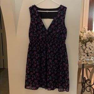 Black and Floral Patterned Torrid Dress